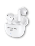 Auriculares Bluetooth Tech One Tech SIUX.01 TEC1401/ con estuche de carga/ Autonomía 5h/ Blancos