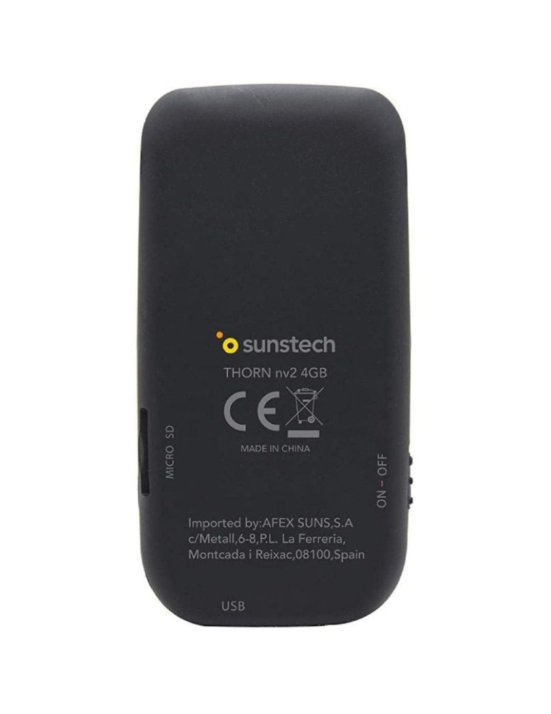 Reproductor MP4 Sunstech Thorn/ 4GB/ Pantalla 1.8"/ Radio FM/ Negro
