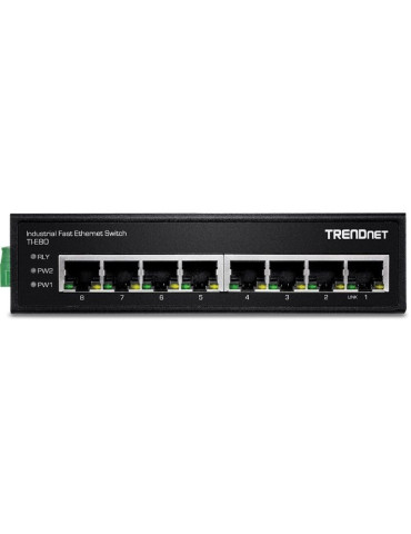 Switch TRENDnet TI-E80 8 Puertos/ RJ-45 Gigabit 10/100 2