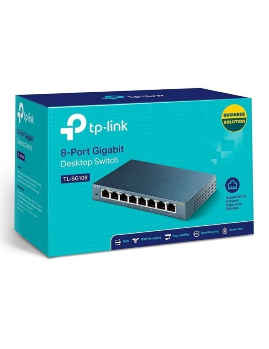 Switch TP-Link TL-SG108 V3.0 8 Puertos/ RJ-45 10/100/1000
