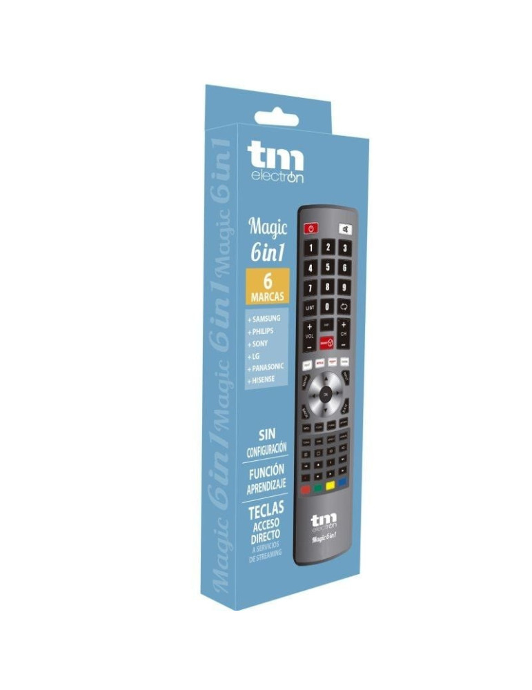 Mando Universal Magic 6 en 1 para TV Samsung/ LG/ Sony/ Panasonic/ Philips/ Hisense