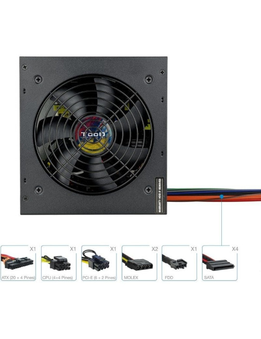 Fuente de Alimentación TooQ TQAPOLO-600SP/ 600W/ Ventilador 14cm