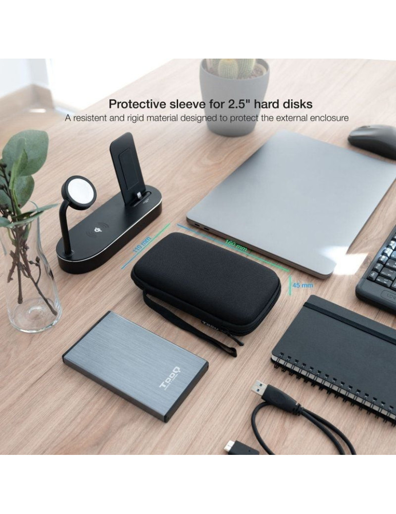 Funda para Disco Externo de 2.5" TooQ TQBC-E2503B/ Negro
