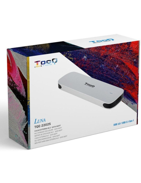 Caja Externa para Disco SSD M.2 TooQ TQE-2202S/ USB 3.1 Gen1/ Sin tornillos