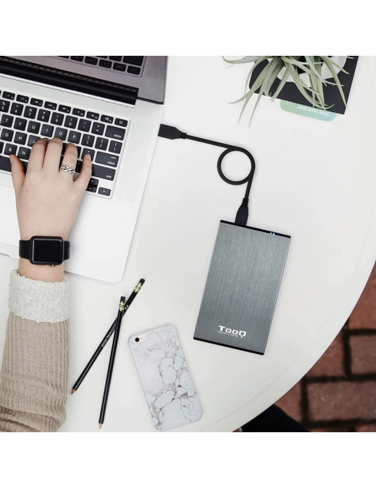 Caja Externa para Disco Duro de 2.5" TooQ TQE-2527G/ USB 3.1