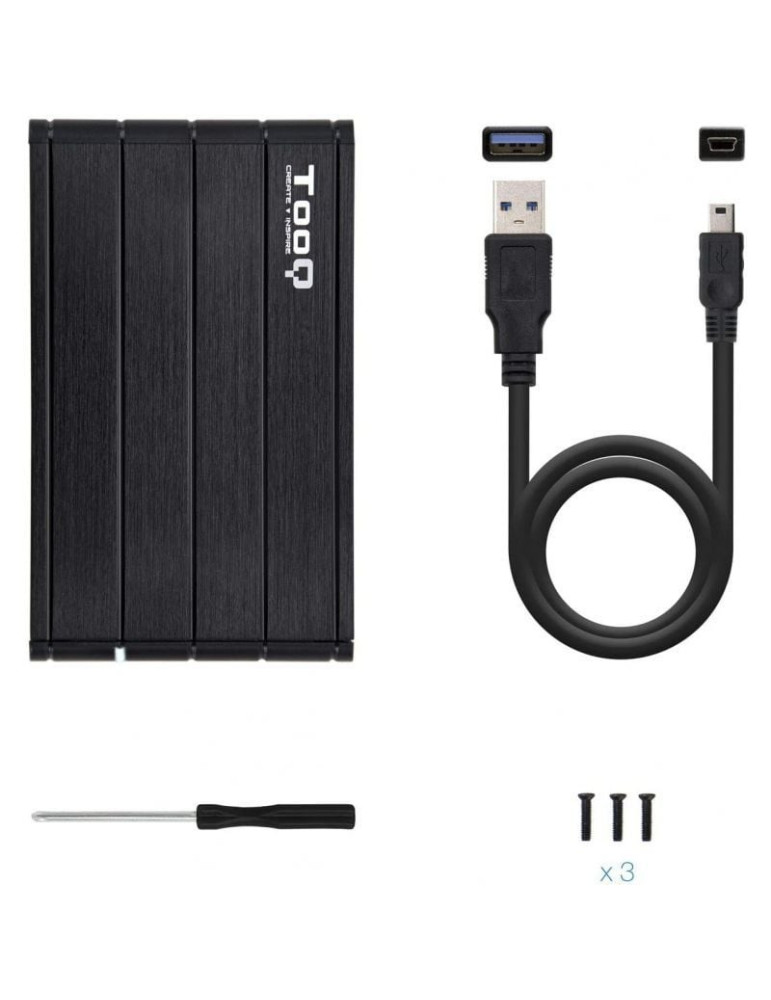Caja Externa para Disco Duro de 2.5" TooQ TQE-2530B/ USB 3.1