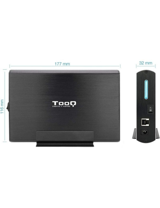 Caja Externa para Disco Duro de 3.5" TooQ TQE-3531B/ USB 2.0