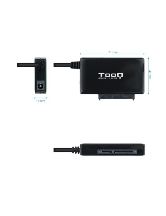 Adaptador para Discos Duros 2.5"/3.5" Tooq TQHDA-01A/ USB 3.0 Macho - SATA