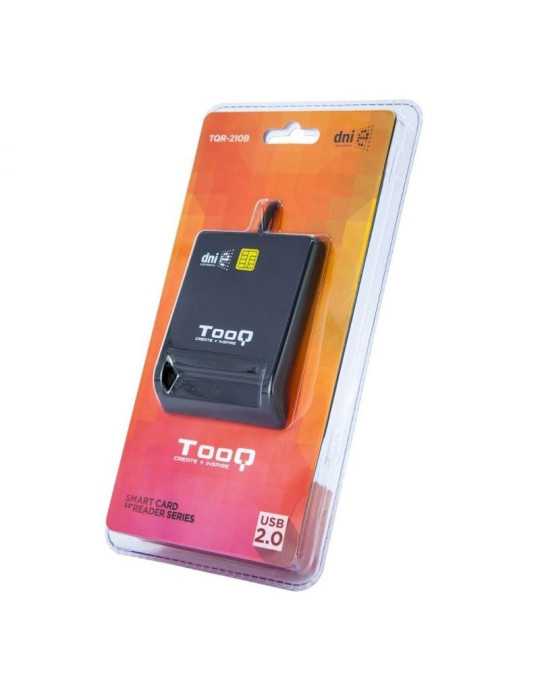 Lector de DNI TooQ TQR-210B/ USB 2.0/ Negro