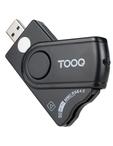 Lector de DNI, Tarjetas Inteligentes, SD y MicroSD TooQ TQR-3012B/ USB 2.0/ Negro