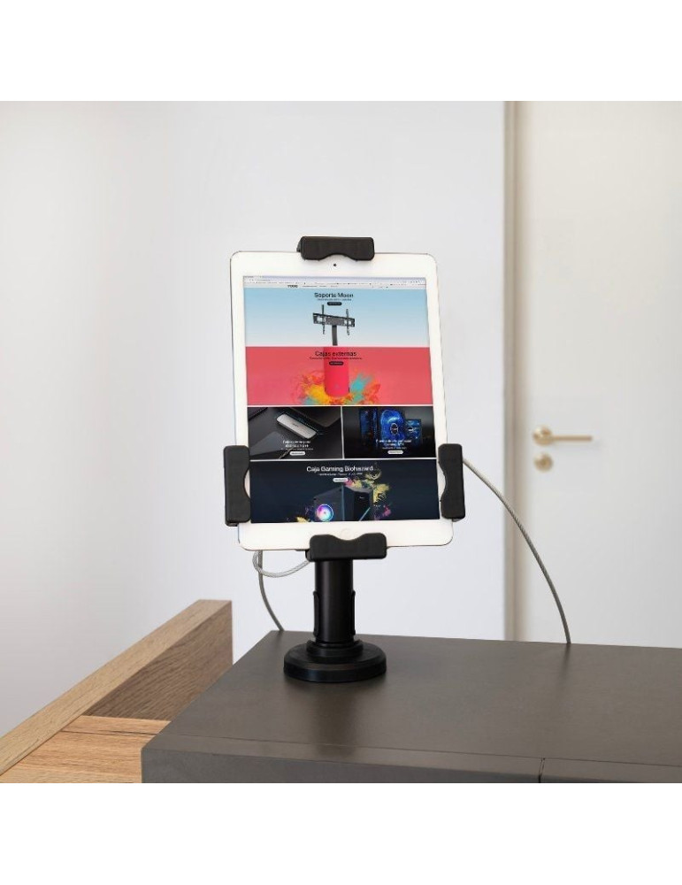 Soporte de Mesa/Pared para Smartphone/Tablet TooQ TQTDS0812/ Antirrobo/ Negro