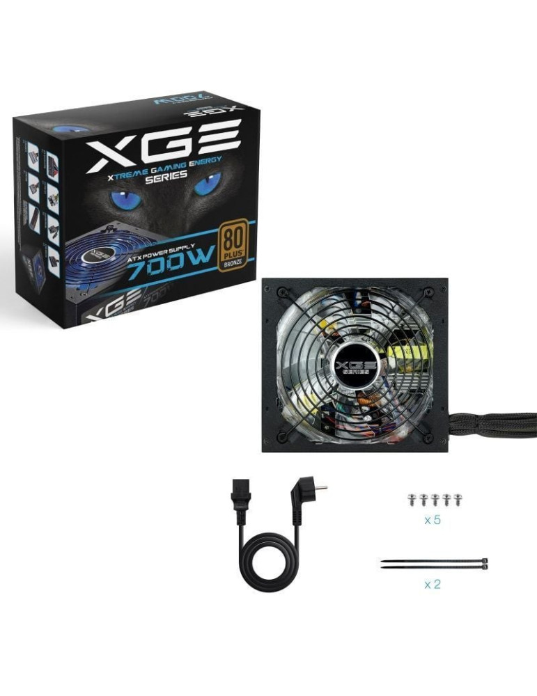 Fuente de Alimentación  TooQ TQXGEII-700SAP/ 700W/ Ventilador 14cm/ 80 Plus Bronze