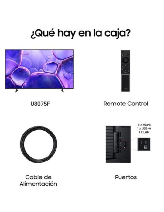 Televisor Samsung LED Crystal UHD TU75U8075FU 75"/ Ultra HD 4K/ Smart TV/ WiFi