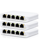Switch Gestionado Ubiquiti USW-Flex Mini 5 Puertos/ RJ45 10/100/1000 PoE/ Pack 3 uds