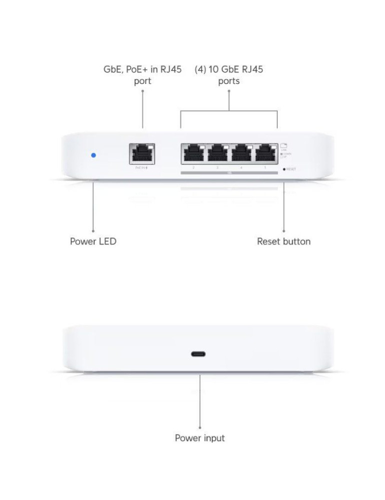 Switch Ubiquiti USW-FLEX-XG/ 5 Puertos/ RJ45 10GbE PoE IN