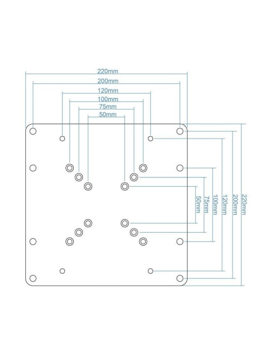 Soporte VESA 200x200 TooQ VMA0200-B para TV de 23-42"/ hasta 30kg