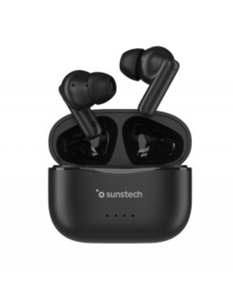 Auriculares Bluetooth Sunstech WAVEPODSBK con estuche de carga/ Autonomía 4.5h/ Negros