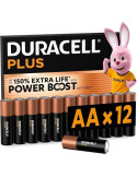 Pack de 12 Pilas AA Duracell Plus Power Boost DPBLR6B12/ 1.5V/ Alcalinas