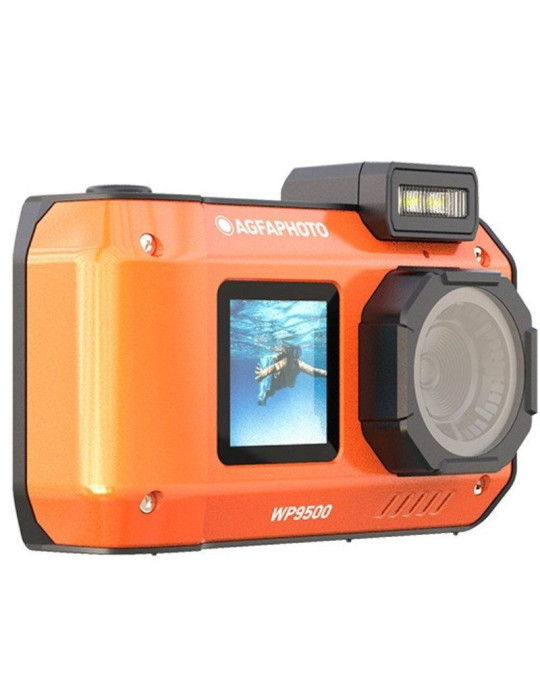 Cámara Digital Deportiva AgfaPhoto Realishot WP9500/ 24MP/ Naranja