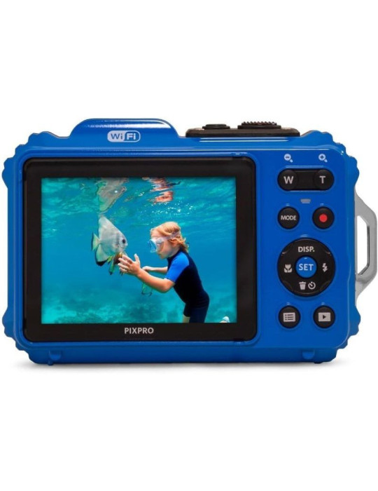 Pack Cámara Digital Kodak Pixpro WPZ2BL6 + 2 Baterías + 1 MicroSD/ 16MP/ Zoom Óptico 4x/ Azul