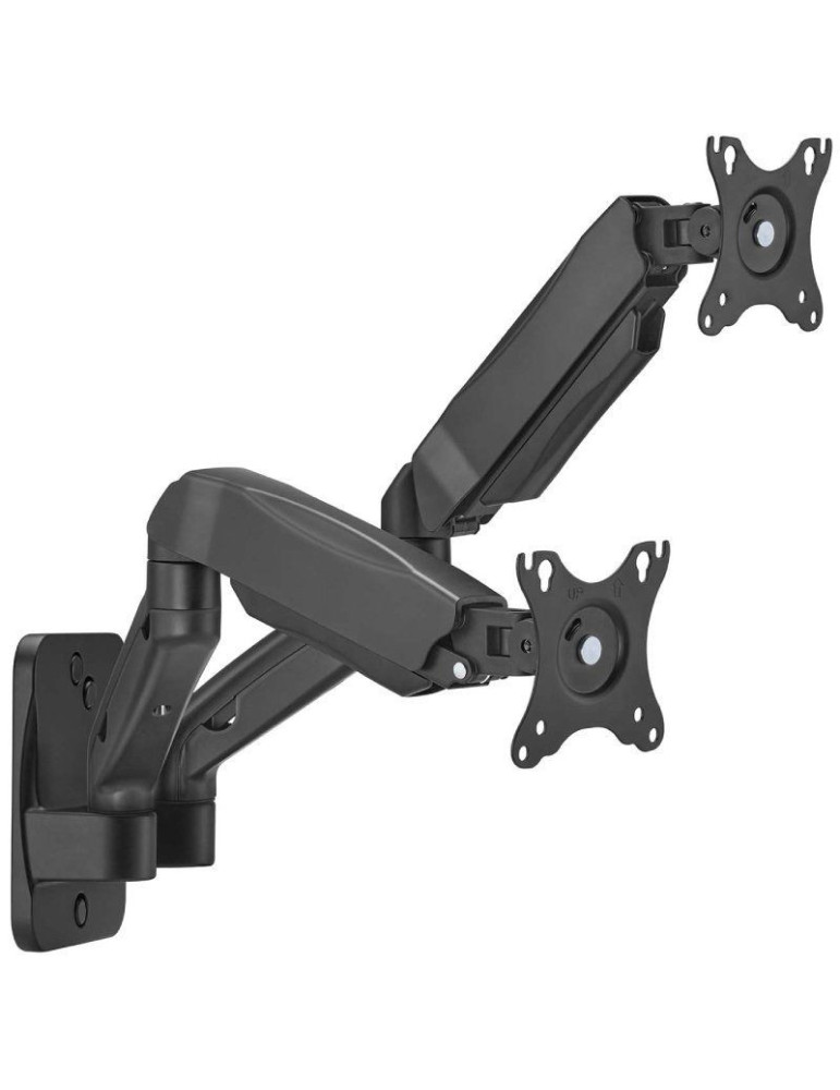 Soporte de Pared para 2 Monitores o TV Aisens WT32TSR-225/ Giratorio/ Inclinable/ hasta 9kg