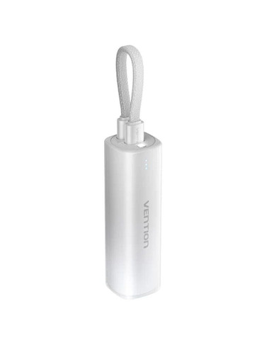 Powerbank 5000mAh Vention FHWM0/ 20W/ Gris/ Incluye Cable USB Tipo-C y Lightning