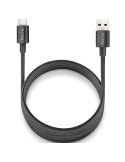Cable USB 2.0 NGS ZYRO-AC/ USB Macho - USB Tipo-C Macho/ Hasta 15W/ 480Mbps/ 1m/ Negro