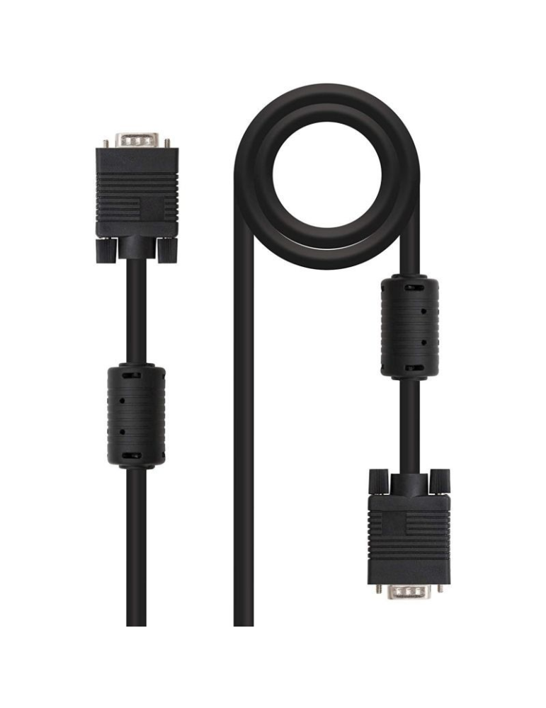 Cable SVGA Nanocable 10.15.0101/ VGA Macho - VGA Macho/ 1m/ Negro
