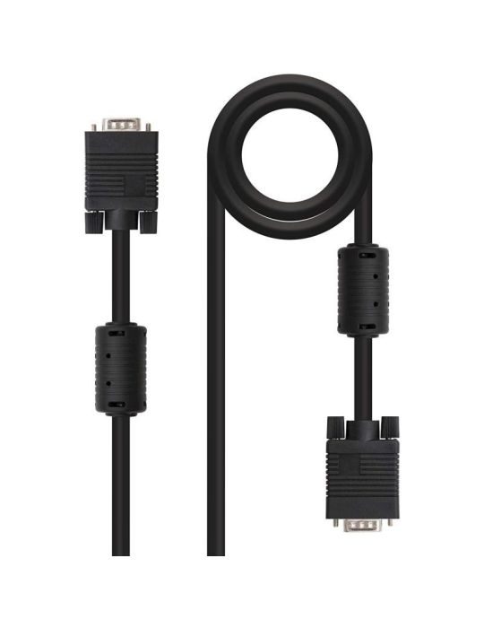 Cable SVGA Nanocable 10.15.0101/ VGA Macho - VGA Macho/ 1m/ Negro