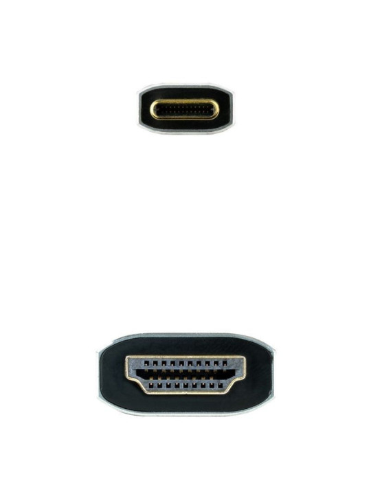 Cable Conversor Nanocable 10.15.5162/ USB Tipo-C Macho - HDMI Macho/ 1.8m/ Negro