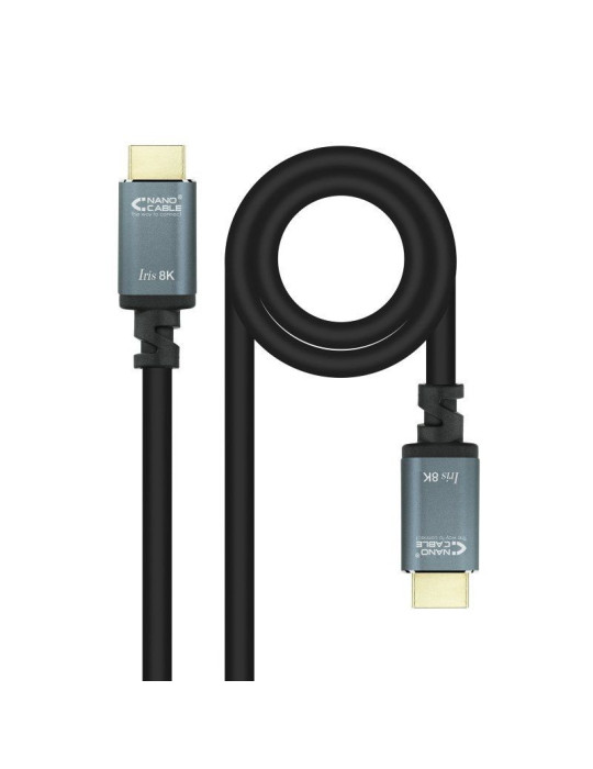 Cable HDMI 2.1 8K Nanocable 10.15.8002/ HDMI Macho - HDMI Macho/ 2m/ Negro