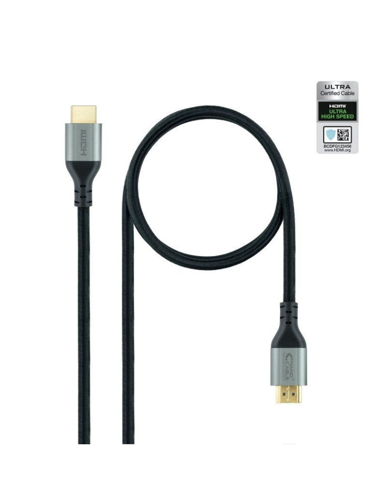 Cable HDMI 2.1 8K Nanocable 10.15.8101-L150/ HDMI Macho - HDMI Macho/ 1.5m/ Certificado/ Negro