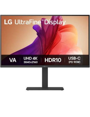 Monitor Profesional LG UltraFine 32U720A-B 31.5"/ 4K/ Multimedia/ Regulable en altura/ Negro