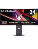 Monitor Gaming Ultrapanorámico Curvo LG UltraGear 34G600A-B 34"/ UWQHD/ Multimedia/ 5ms/ 160Hz/ VA/ Regulable en Altura/ Negro