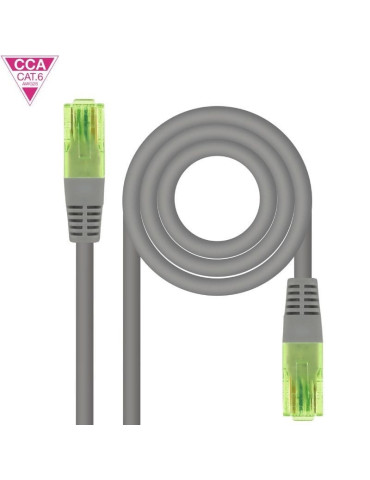 Cable de Red RJ45 UTP Nanocable 10.20.1400-L30 Cat.6/ 30cm/ Gris
