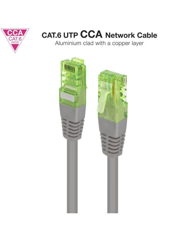 Cable de Red RJ45 UTP Nanocable 10.20.1400-L30 Cat.6/ 30cm/ Gris