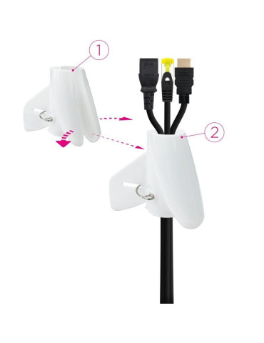 Organizador de Cables en Espiral Nanocable 10.36.0001-W/ 1m 2