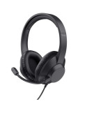 Auriculares Trust Ayda Max USB/ con Micrófono/ USB/ Negros