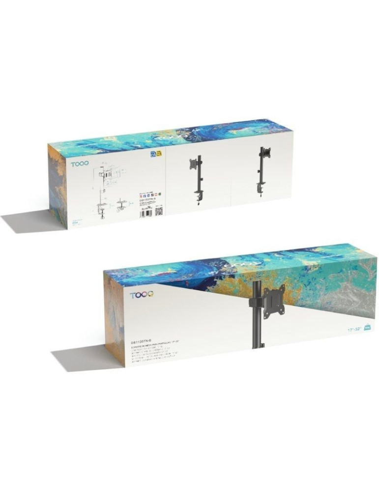Soporte de Mesa para Monitor TooQ DB1130TN-B/ Giratorio/ Inclinable/ hasta 10kg