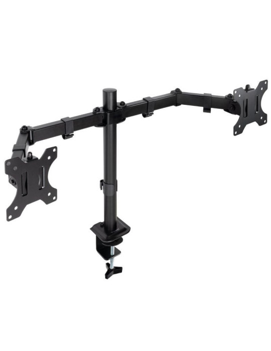 Soporte de Mesa para 2 Monitores TooQ DB1802TN-B/ Giratorio/ Inclinable/ hasta 8kg