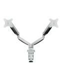 Soporte de Mesa para 2 Monitores TooQ DB3132TNR-S/ Giratorio/ Inclinable/ hasta 9kg