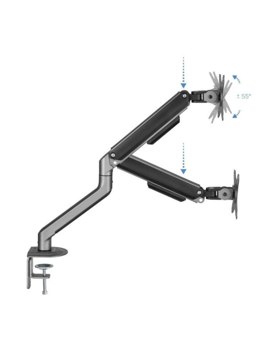 Soporte de Mesa para Monitor TooQ DB4032TNR-G/  Giratorio/ Inclinable/ hasta 9kg
