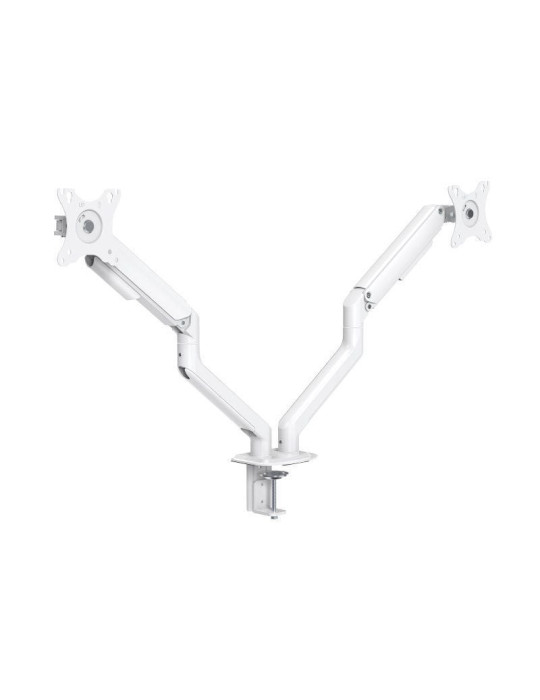 Soporte de Mesa para 2 Monitores TooQ DB4132TNR-W/ Giratorio/ Inclinable/ hasta 9kg