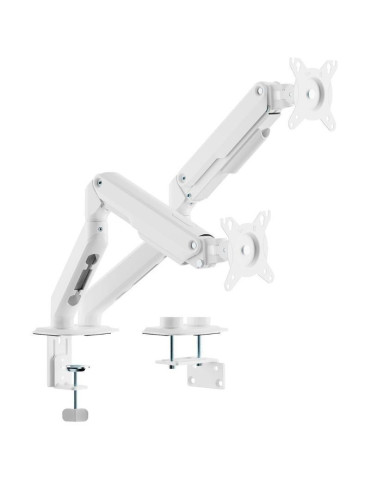 Soporte de Mesa con Contrapeso para 2 Monitores Aisens DT32TSR-439/ Giratorio/ Inclinable/ hasta 9kg