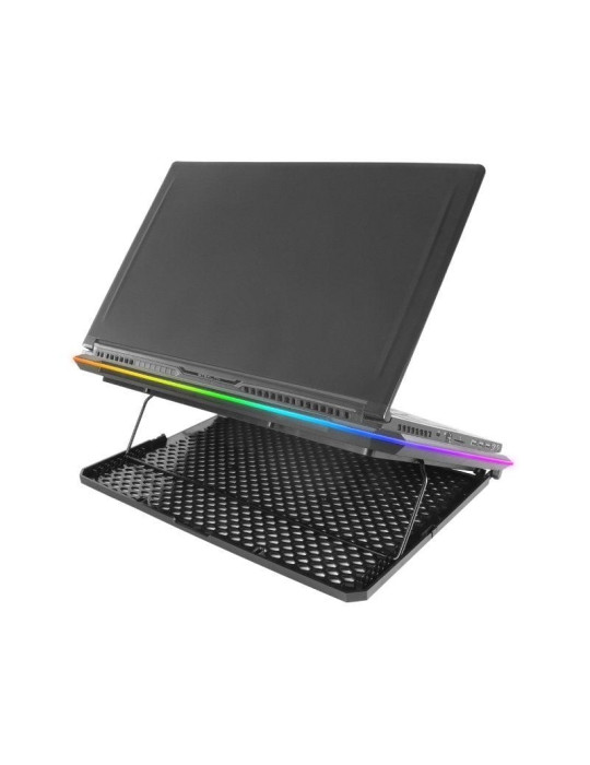 Soporte Refrigerante Mars Gaming MNBC13 para Portátiles hasta 17"/ Iluminación LED