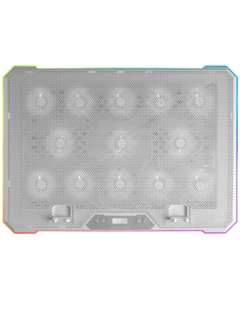 Soporte Refrigerante Mars Gaming MNBC13 para Portátiles hasta 17"/ Iluminación LED