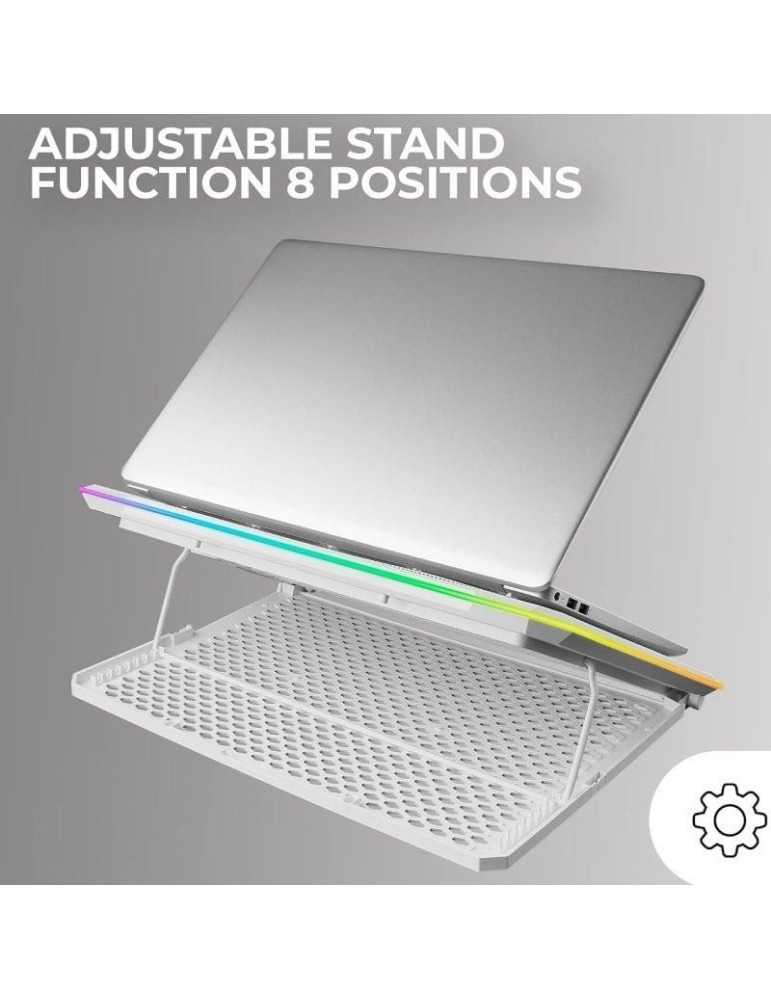 Soporte Refrigerante Mars Gaming MNBC13 para Portátiles hasta 17"/ Iluminación LED