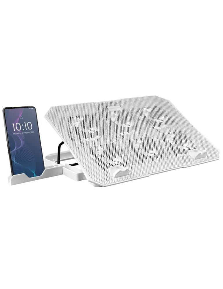 Soporte Refrigerante Mars Gaming MNBC23 para Portátiles hasta 16"/ Iluminación LED