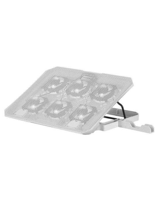 Soporte Refrigerante Mars Gaming MNBC23 para Portátiles hasta 16"/ Iluminación LED