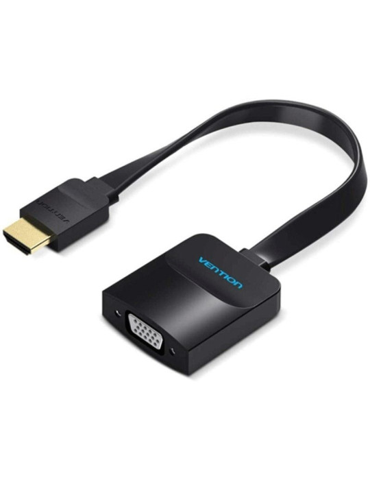 Conversor Vention 74346/ HDMI Macho/ VGA Hembra - Jack 3.5 Hembra/ 20cm/ Negro